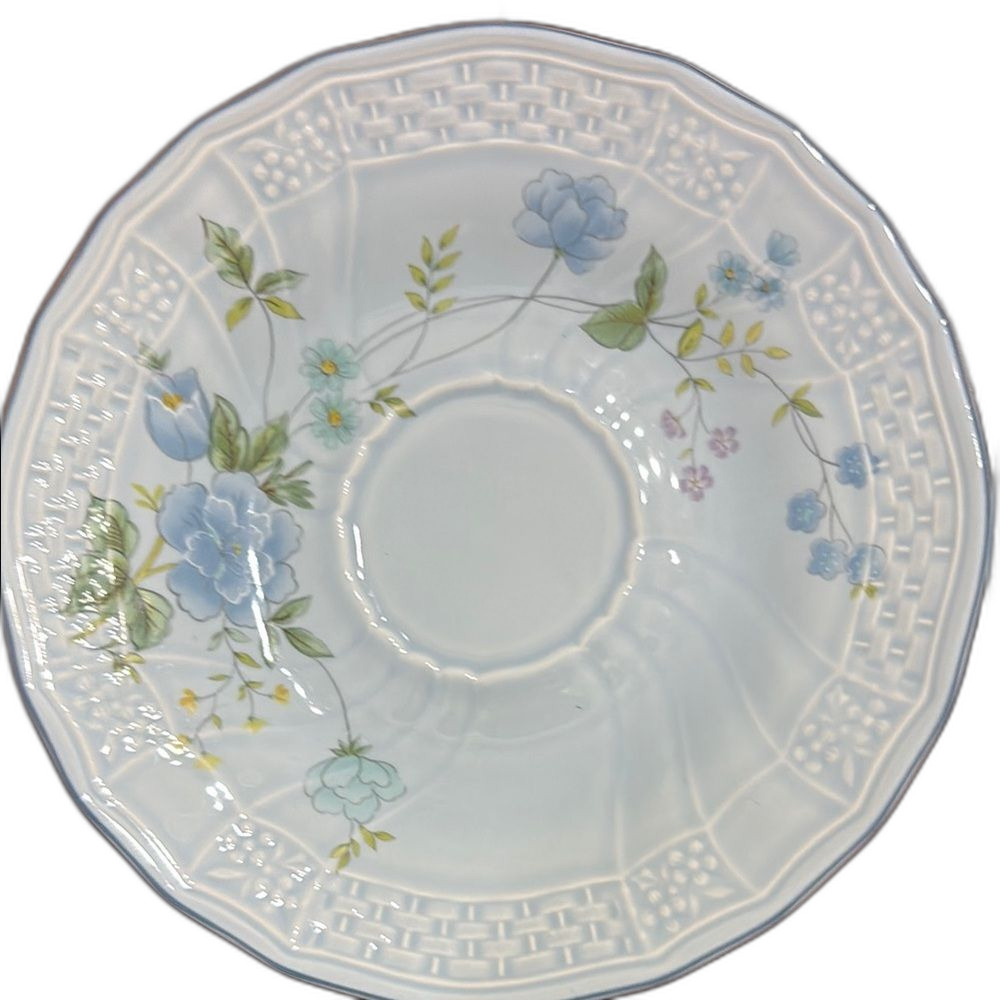 Vintage Mikasa Precious Blue Michelle Saucer D2501